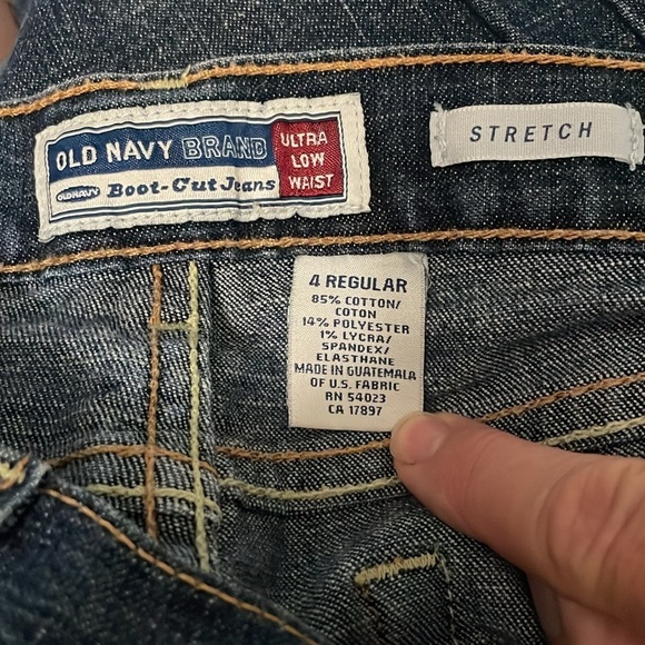 Old Navy Ultra Low Waist Boot-Cut Stretch Jeans - Picture 7 of 8